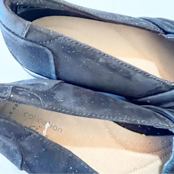 Clarks Sharon‎ Villa Black Suede Pleated Loafer Chunky Sole Women’s Size 9 EUC - Picture 7 of 10